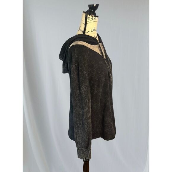 Gilded Intent Women's Large Black Y2K Goth Pullover Hoodie Sweatshirt - Picture 2 of 7